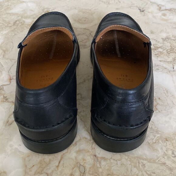 GEOX Respira Black Leather Classic Penny Loafers - Picture 9 of 12